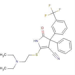 88709-60-8  1H-Pyrrole-3-carbonitrile,2-[[2-(diethylamino)ethyl]thio]-4,5-dihydro-5-oxo-4-phenyl-4-[3-(trifluoromethyl)phenyl]-