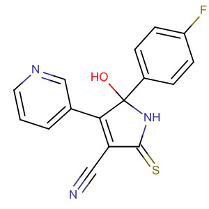 88709-80-2  1H-Pyrrole-3-carbonitrile,5-(4-fluorophenyl)-2,5-dihydro-5-hydroxy-4-(3-pyridinyl)-2-thioxo-