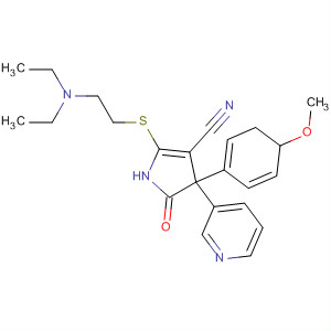 88709-81-3  1H-Pyrrole-3-carbonitrile,2-[[2-(diethylamino)ethyl]thio]-4,5-dihydro-4-(4-methoxyphenyl)-5-oxo-4-(3-pyridinyl)-