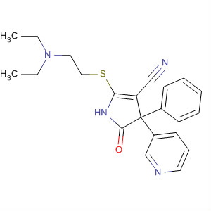 88709-83-5  1H-Pyrrole-3-carbonitrile,2-[[2-(diethylamino)ethyl]thio]-4,5-dihydro-5-oxo-4-phenyl-4-(3-pyridinyl)-