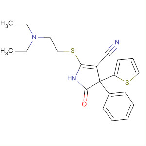 88709-91-5  1H-Pyrrole-3-carbonitrile,2-[[2-(diethylamino)ethyl]thio]-4,5-dihydro-5-oxo-4-phenyl-4-(2-thienyl)-