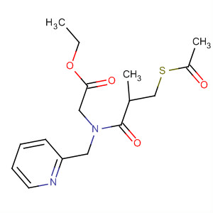 88719-97-5  Glycine, N-[3-(acetylthio)-2-methyl-1-oxopropyl]-N-(2-pyridinylmethyl)-,ethyl ester