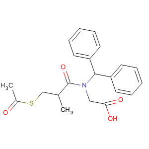 88719-99-7  Glycine, N-[3-(acetylthio)-2-methyl-1-oxopropyl]-N-(diphenylmethyl)-