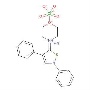 88743-36-6  Morpholinium, 4-(2,4-diphenyl-5(2H)-isothiazolylidene)-, perchlorate