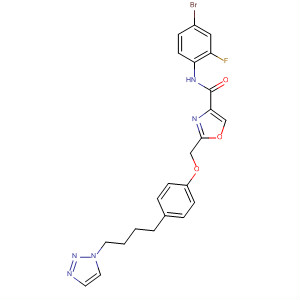 887612-47-7  4-Oxazolecarboxamide,N-(4-bromo-2-fluorophenyl)-2-[[4-[4-(1H-1,2,3-triazol-1-yl)butyl]phenoxy]methyl]-
