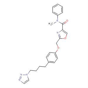 887612-57-9  4-Oxazolecarboxamide,N-methyl-N-phenyl-2-[[4-[4-(1H-1,2,3-triazol-1-yl)butyl]phenoxy]methyl]-
