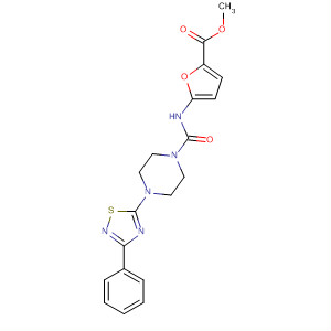 887621-43-4  2-Furancarboxylic acid,5-[[[4-(3-phenyl-1,2,4-thiadiazol-5-yl)-1-piperazinyl]carbonyl]amino]-,methyl ester