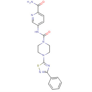 887622-96-0  1-Piperazinecarboxamide,N-[6-(aminocarbonyl)-3-pyridinyl]-4-(3-phenyl-1,2,4-thiadiazol-5-yl)-
