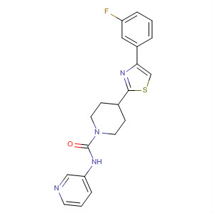 887625-33-4  1-Piperidinecarboxamide,4-[4-(3-fluorophenyl)-2-thiazolyl]-N-3-pyridinyl-