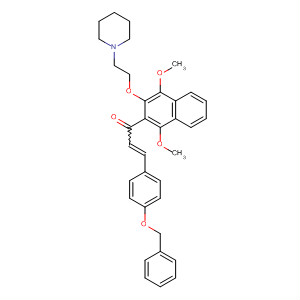 88771-22-6  2-Propen-1-one,1-[1,4-dimethoxy-3-[2-(1-piperidinyl)ethoxy]-2-naphthalenyl]-3-[4-(phenylmethoxy)phenyl]-