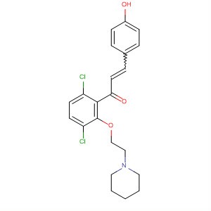 88771-30-6  2-Propen-1-one,1-[3,6-dichloro-2-[2-(1-piperidinyl)ethoxy]phenyl]-3-(4-hydroxyphenyl)-