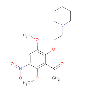 88771-56-6  Ethanone, 1-[2,5-dimethoxy-3-nitro-6-[2-(1-piperidinyl)ethoxy]phenyl]-