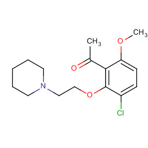 88771-64-6  Ethanone, 1-[3-chloro-6-methoxy-2-[2-(1-piperidinyl)ethoxy]phenyl]-