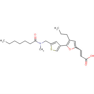 887832-48-6  2-Propenoic acid,3-[5-[5-[[methyl(1-oxoheptyl)amino]methyl]-3-thienyl]-4-propyl-2-furanyl]-