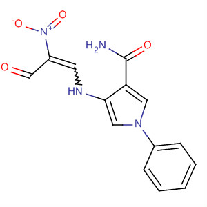 88796-52-5  1H-Pyrrole-3-carboxamide,4-[(2-nitro-3-oxo-1-propenyl)amino]-1-phenyl-