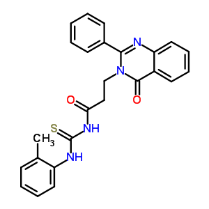 72045-65-9  N-[(2-methylphenyl)carbamothioyl]-3-(4-oxo-2-phenylquinazolin-3(4H)-yl)propanamide