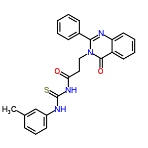 72045-66-0  N-[(3-methylphenyl)carbamothioyl]-3-(4-oxo-2-phenylquinazolin-3(4H)-yl)propanamide