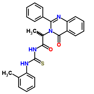 72045-69-3  N-[(2-methylphenyl)carbamothioyl]-2-(4-oxo-2-phenylquinazolin-3(4H)-yl)propanamide