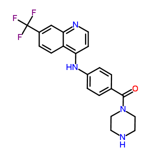 72141-43-6  N-[4-(piperazin-1-ylcarbonyl)phenyl]-7-(trifluoromethyl)quinolin-4-amine