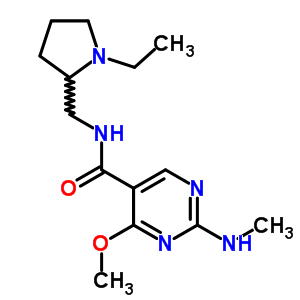 72412-05-6  N-[(1-ethylpyrrolidin-2-yl)methyl]-4-methoxy-2-(methylamino)pyrimidine-5-carboxamide