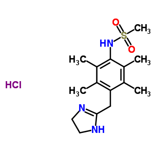 72649-57-1  N-[4-(4,5-dihydro-1H-imidazol-2-ylmethyl)-2,3,5,6-tetramethylphenyl]methanesulfonamide hidroklorida