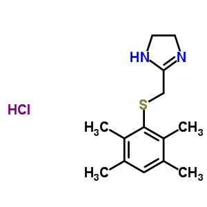 72650-06-7  2-{[(2,3,5,6-tetramethylphenyl)sulfanyl]methyl}-4,5-dihydro-1H-imidazole hydrochloride