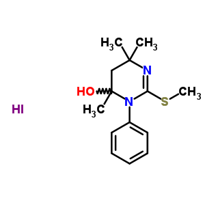 73322-14-2  4,6,6-trimethyl-2-(methylsulfanyl)-3-phenyl-3,4,5,6-tetrahydropyrimidin-4-ol hydroiodide