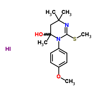 73322-16-4  3-(4-methoxyphenyl)-4,6,6-trimethyl-2-(methylsulfanyl)-3,4,5,6-tetrahydropyrimidin-4-ol hydroiodide