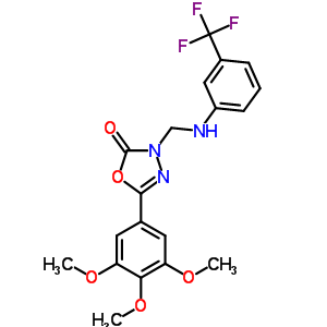 73484-42-1  3-({[3-(trifluoromethyl)phenyl]amino}methyl)-5-(3,4,5-trimethoxyphenyl)-1,3,4-oxadiazol-2(3H)-one