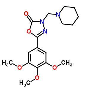 73484-45-4  3-(piperidin-1-ylmethyl)-5-(3,4,5-trimethoxyphenyl)-1,3,4-oxadiazol-2(3H)-one