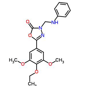 73484-55-6  5-(4-ethoxy-3,5-dimethoxyphenyl)-3-[(phenylamino)methyl]-1,3,4-oxadiazol-2(3H)-one