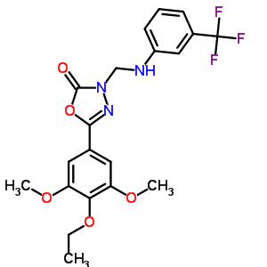 73484-57-8  5-(4-ethoxy-3,5-dimethoxyphenyl)-3-({[3-(trifluoromethyl)phenyl]amino}methyl)-1,3,4-oxadiazol-2(3H)-one