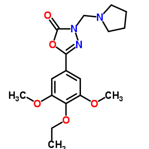 73484-62-5  5-(4-ethoxy-3,5-dimethoxyphenyl)-3-(pyrrolidin-1-ylmethyl)-1,3,4-oxadiazol-2(3H)-one