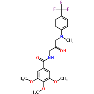 73571-95-6  N-(2-hydroxy-3-{methyl[4-(trifluoromethyl)phenyl]amino}propyl)-3,4,5-trimethoxybenzamide