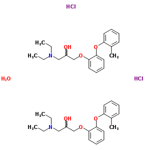 73825-89-5  1-(diethylamino)-3-[2-(2-methylphenoxy)phenoxy]propan-2-ol dihydrochloride hydrate