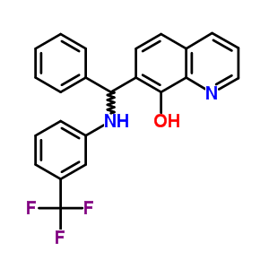 73855-40-0  7-(phenyl{[3-(trifluoromethyl)phenyl]amino}methyl)quinolin-8-ol