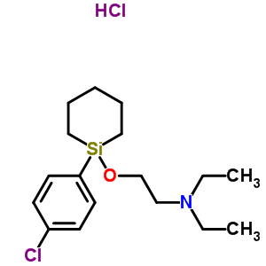 73942-34-4  2-{[1-(4-chlorophenyl)silinan-1-yl]oxy}-N,N-diethylethanamine hydrochloride