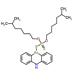 73973-02-1  10-({bis[(6-methylheptyl)oxy]phosphorothioyl}sulfanyl)-5,10-dihydrophenarsazine