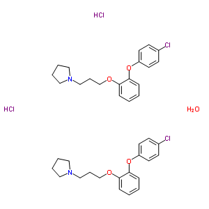 74039-45-5  1-{3-[2-(4-chlorophenoxy)phenoxy]propyl}pyrrolidine dihydrochloride hydrate