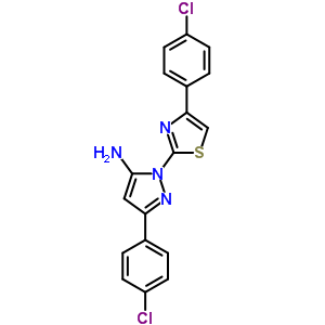 74101-20-5  3-(4-chlorophenyl)-1-[4-(4-chlorophenyl)-1,3-thiazol-2-yl]-1H-pyrazol-5-amine