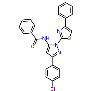 74101-29-4  N-[3-(4-chlorophenyl)-1-(4-phenyl-1,3-thiazol-2-yl)-1H-pyrazol-5-yl]benzamide