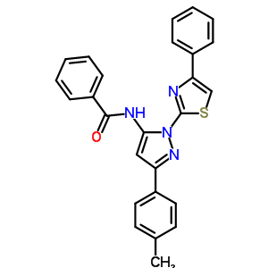 74101-31-8  N-[3-(4-methylphenyl)-1-(4-phenyl-1,3-thiazol-2-yl)-1H-pyrazol-5-yl]benzamide