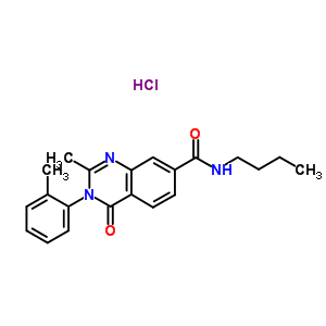 74101-62-5  chlorhydrate de N-butyl-2-méthyl-3-(2-méthylphényl)-4-oxo-3,4-dihydroquinazoline-7-carboxamide 