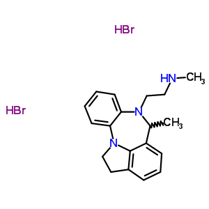 74117-05-8  N-methyl-2-(6-methyl-1,2-dihydroindolo[1,7-ab][1,5]benzodiazepin-7(6H)-yl)ethanamine dihydrobromide