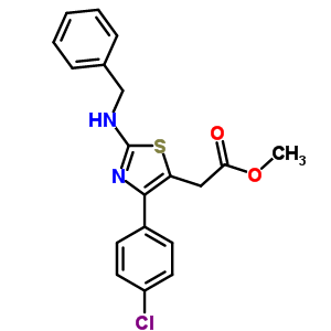 74241-23-9  methyl [2-(benzylamino)-4-(4-chlorophenyl)-1,3-thiazol-5-yl]acetate