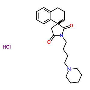 74247-00-0  1'-(4-piperidin-1-ylbutyl)-3,4-dihydro-2H,2'H,5'H-spiro[naphthalene-1,3'-pyrrolidine]-2',5'-dione hydrochloride