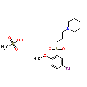 74254-82-3  1-{3-[(5-chloro-2-methoxyphenyl)sulfonyl]propyl}piperidine methanesulfonate