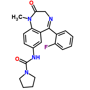 74858-71-2  N-[5-(2-fluorophenyl)-1-methyl-2-oxo-2,3-dihydro-1H-1,4-benzodiazepin-7-yl]pyrrolidine-1-carboxamide