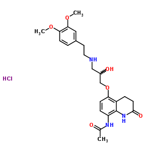 76211-86-4  N-[5-(3-{[2-(3,4-dimethoxyphenyl)ethyl]amino}-2-hydroxypropoxy)-2-oxo-1,2,3,4-tetrahydroquinolin-8-yl]acetamide hydrochloride