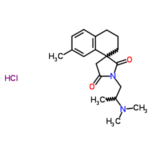 76311-50-7  1'-[2-(dimethylamino)propyl]-7-methyl-3,4-dihydro-2H,2'H,5'H-spiro[naphthalene-1,3'-pyrrolidine]-2',5'-dione hydrochloride